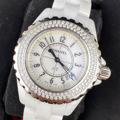 chanel j12 white ceramic diamond bezel watch|chanel new j12 watch price.